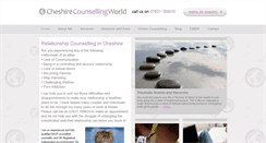 Desktop Screenshot of cheshirecounsellingworld.co.uk